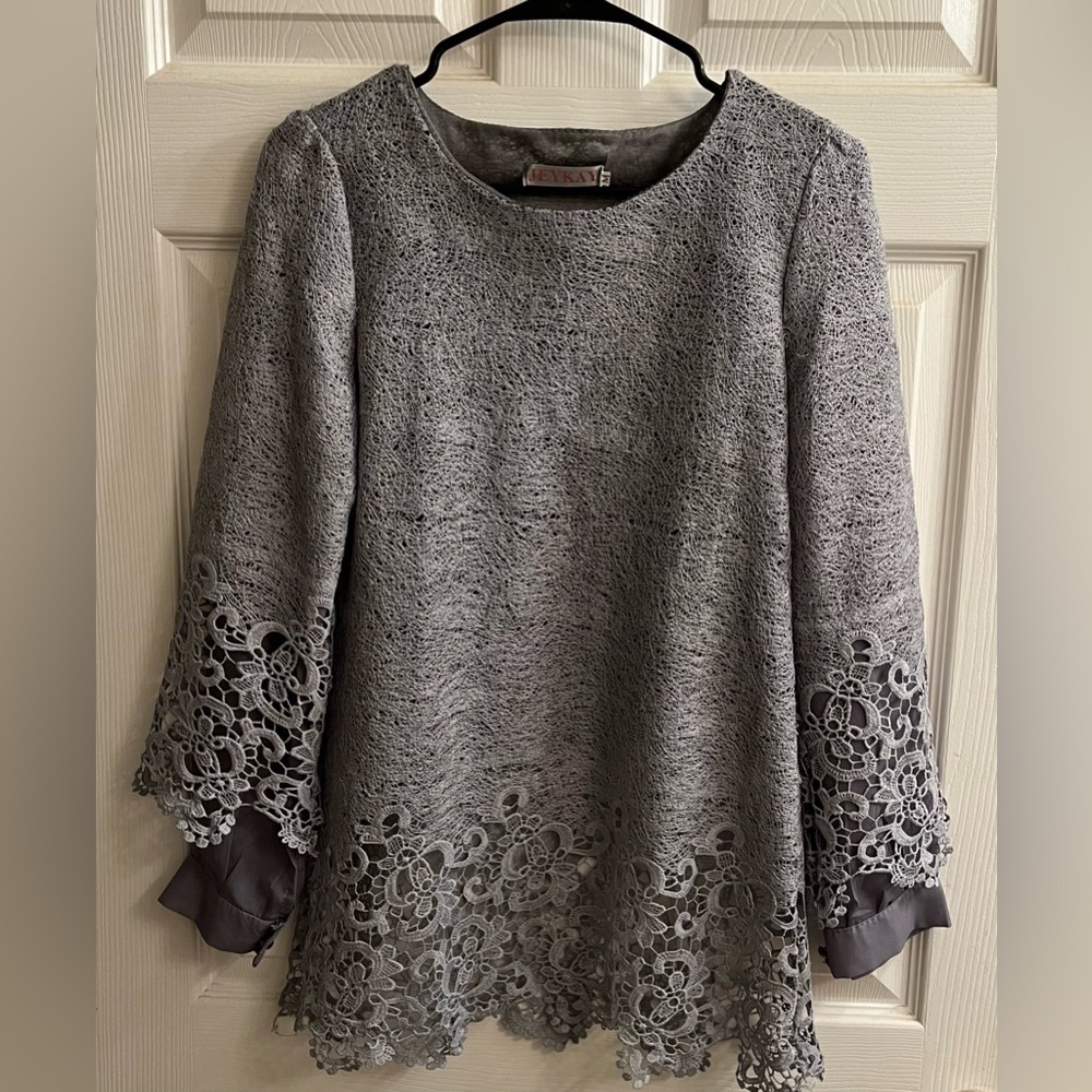 JEYKAY~ BLOUSE/ TUNIC~LACE~M